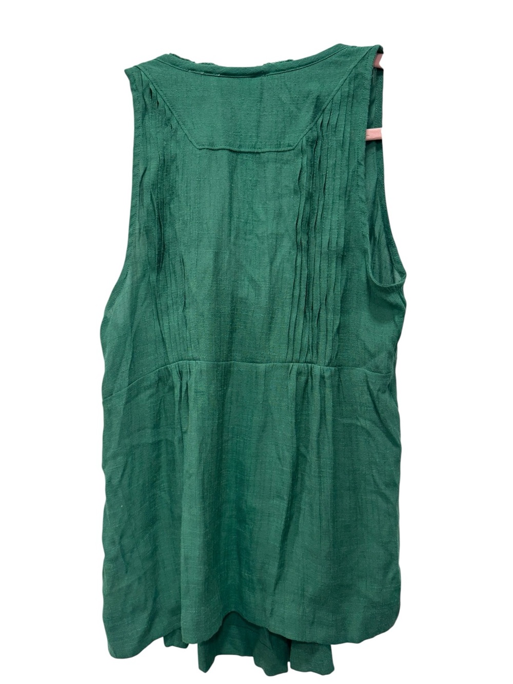 Maeve Green V-Neck Sleeveless Button-Front Camisole PTP is 17 - Picture 4 of 7